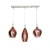 Lampa wisząca Amber Milano 3 AZ3078- AZzardo